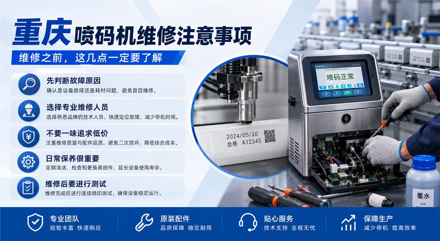 重庆喷码机常见问答：厂家、价格、维修、激光和手持设备怎么选